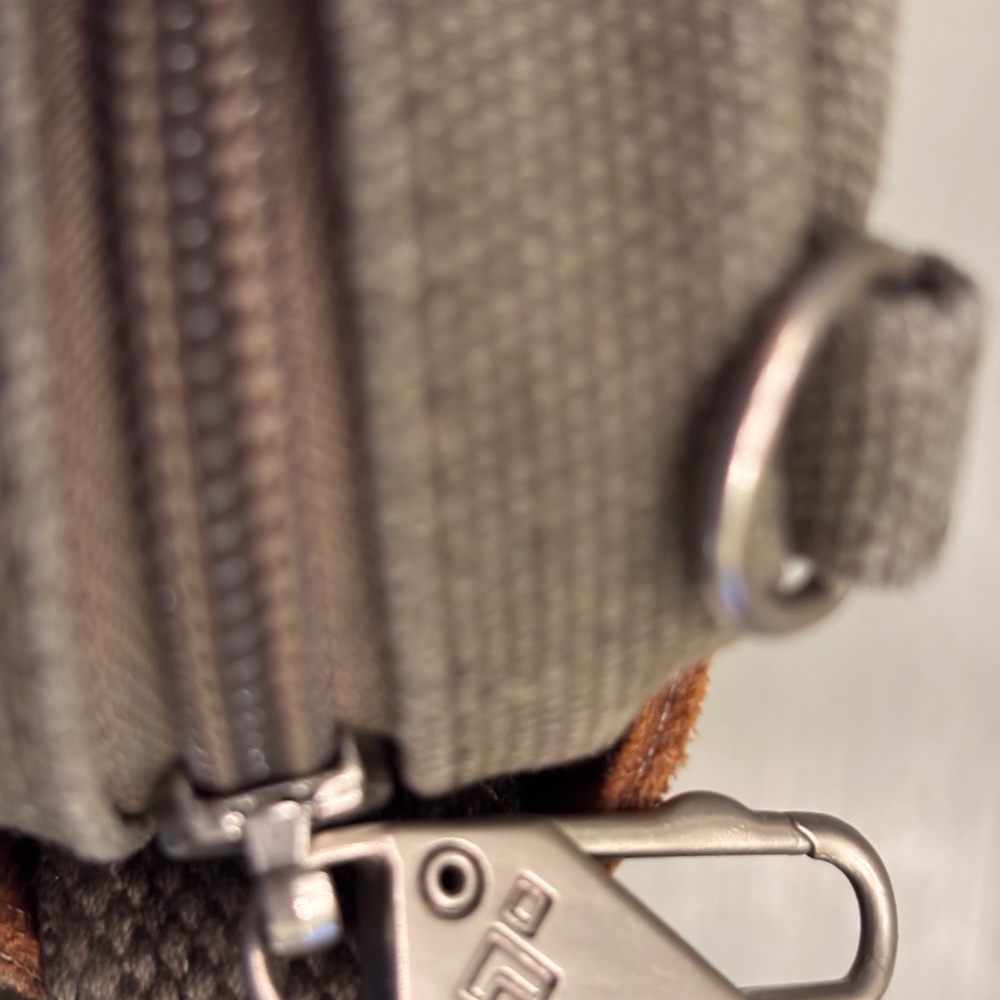 Travelon Olive Green Crossbody Bag with Brown Accents - Picture 6 of 9
